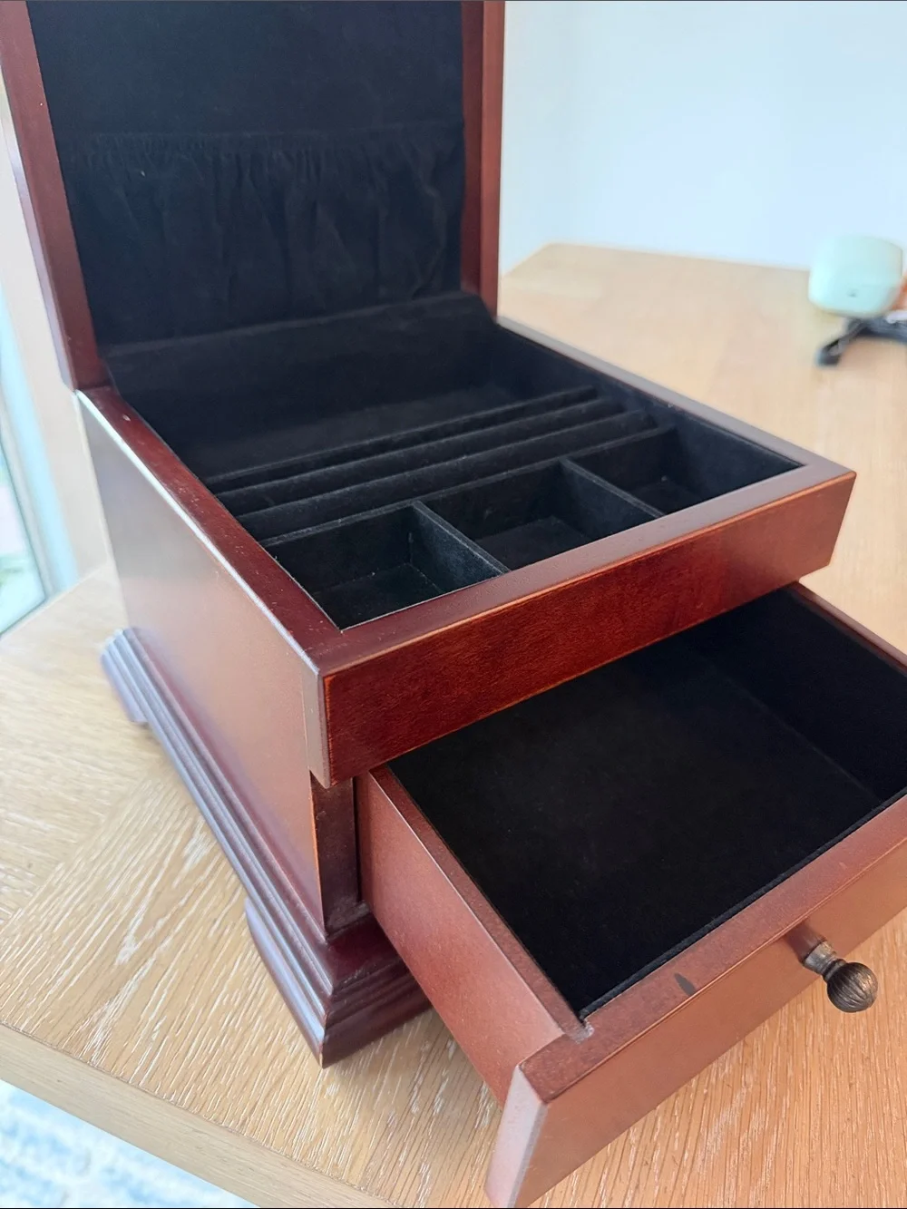 2003 Kathryn White Tri-Coastal Design by Art In Motion Wood Jewlery Box Large